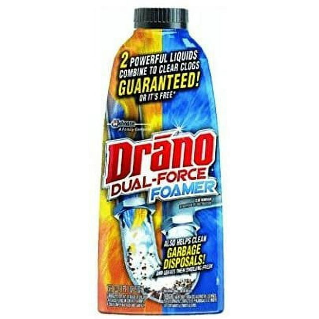 Drano Dissolvant d'Obstructions à Double Force en Mousse 17 Oz, Lot de 4