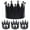 Black, variant on Yuangui 4pcs Black Metal Crown Napkin Rings for Table Decor