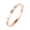 Pink, variant on 925 Sterling Silver Round Moissanite Luxury Screw Bangle Bracelet for Women's