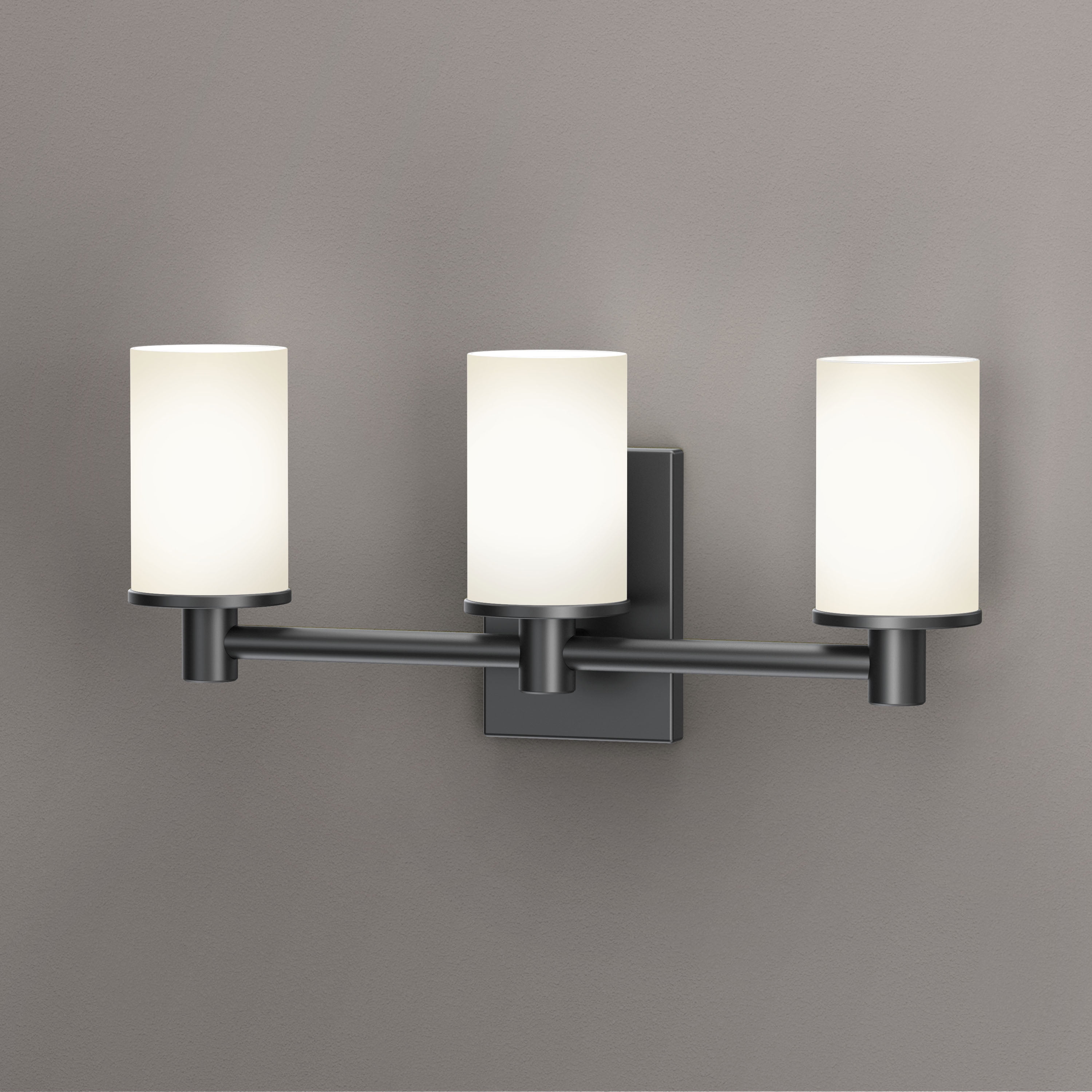 Gatco 1705MX Modern Farmhouse Triple Sconce, Matte Black