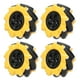 thumbnail image 2 of Rueda Mecanum goma de rueda de Robot amarillo y negro para coche inteligente DIY para ingeniero Amonsee Otros, 2 of 8