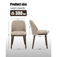 thumbnail image 2 of EOP Modern Upholstered Dining Chairs Set of 2, Wooden Dining Side Chairs with Curved Backrest, Armless Kitchen Chairs for Dining Room & Restaurant, Camel, 2 of 6