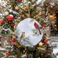 thumbnail image 5 of Welcome Sign for Front Door, Christmas Cardinal Round Metal Wall Art Wreaths, Pine Cone Winter Snowflake Xmas Outdoor Indoor Wall Hanging Sign for Porch Decor Housewarming Gifts 7.9 Inch, 5 of 8