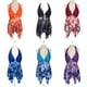 thumbnail image 3 of sweethay 2021 Sexy traje de baño de una pieza Push Up traje de baño mujer volante ajustable hombro traje de baño traje de baño ropa de baño Traje de baño Vino tinto XXL sweethay OD001289-17, 3 of 6