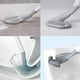 thumbnail image 2 of Escobilla de baño de silicona para Golf, mango largo, escobilla de limpieza para inodoro montada en la pared con juego de soporte (blanco), 2 of 5