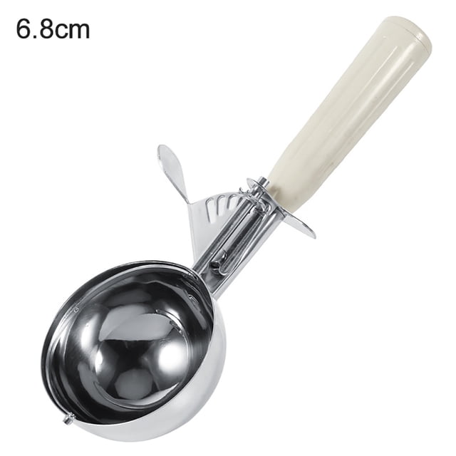 Cuchara para hacer bolas de helado de puré de frutas de acero inoxidable con mango de plástico, herramienta de cocina