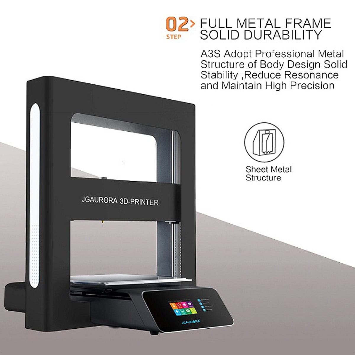 300w Diy 2 8 Jgaurora A5 3d Printer Pla Abs High Accuracy Kit 305 305 320mm Walmart Com Walmart Com