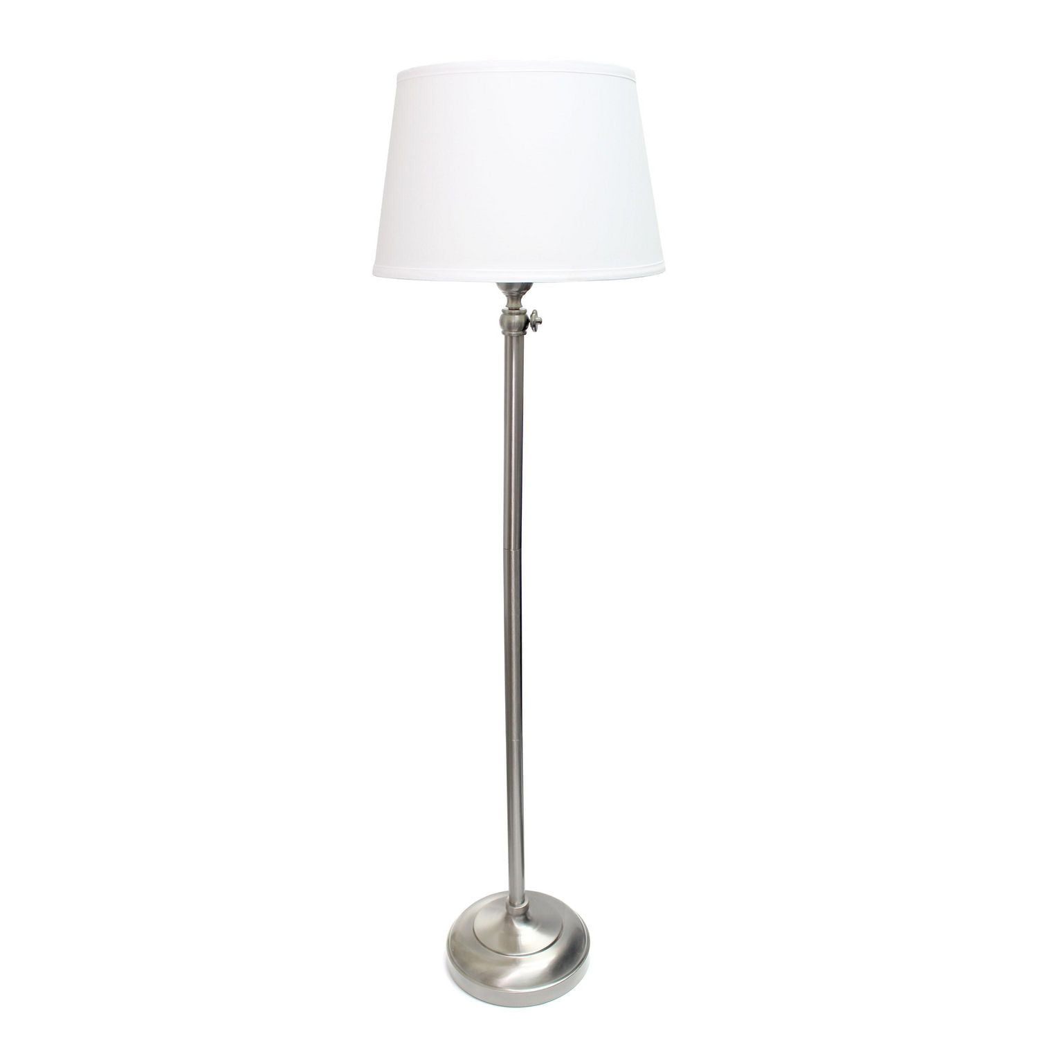 Elegant Designs Brushed Nickel Adjustable 3 Pack Lamp Set (2 Table Lamps, 1 Floor Lamp)