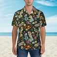 thumbnail image 2 of Zufioo Vintage Casino Chips Hawaiian Shirt for Men,Beach Shirts Tropical Vacation Shirts,Sleeve Casual Button Down Shirt with Pocket for Travel,Beach,Party,daily,Small, 2 of 7