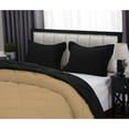 thumbnail image 5 of DNG Creations 3 Piece Reversible Diamond Pattern Comforter Solid - 100% Egyptian Cotton, 800 TC ( Oversized King - Size ) All-Season 550 GSM ( Taupe/Black Colour ), 5 of 7