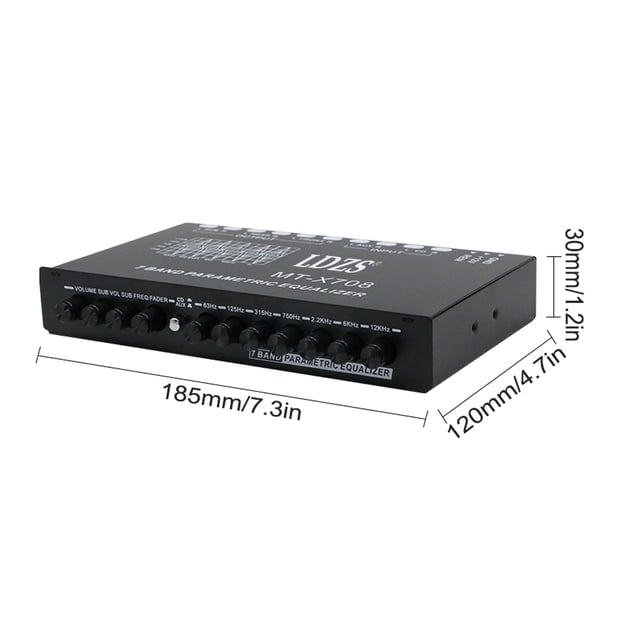 Equalizer Professional de 7 Bandas Equalizador de Automóviles Multifuncionales Audio EQ Tuning Amplificador de crossover Equalizador paramétrico Audio Equalizador