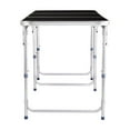 thumbnail image 4 of IVV 6FT Folding Table, Outdoor Rectangle Utility Table w/ Aluminium Alloy Frame, Portable Carrying Handle for Picnic, Parties, Camping & Indoor Activities, Black, 4 of 10