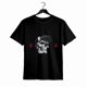 thumbnail image 1 of Camiseta informal de algodón para hombre – CURIOSO: NO ME IMPORTA con diseño de calavera, 1 of 6