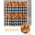 thumbnail image 6 of Fall Shower Curtain Autumn Maple Leaves Bathroom Curtains with Hooks, Waterproof Fabric Autumn Leaf Linen Plaid Thanksgiving Bath Shower Curtains Set for Bathroom Bathtubs Decor 72x84 Inch, 6 of 7