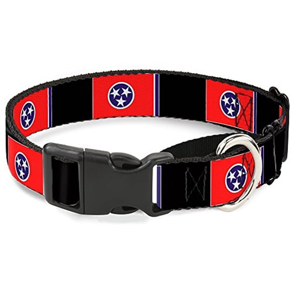 buckle-down tennessee flags black martingale dog collar