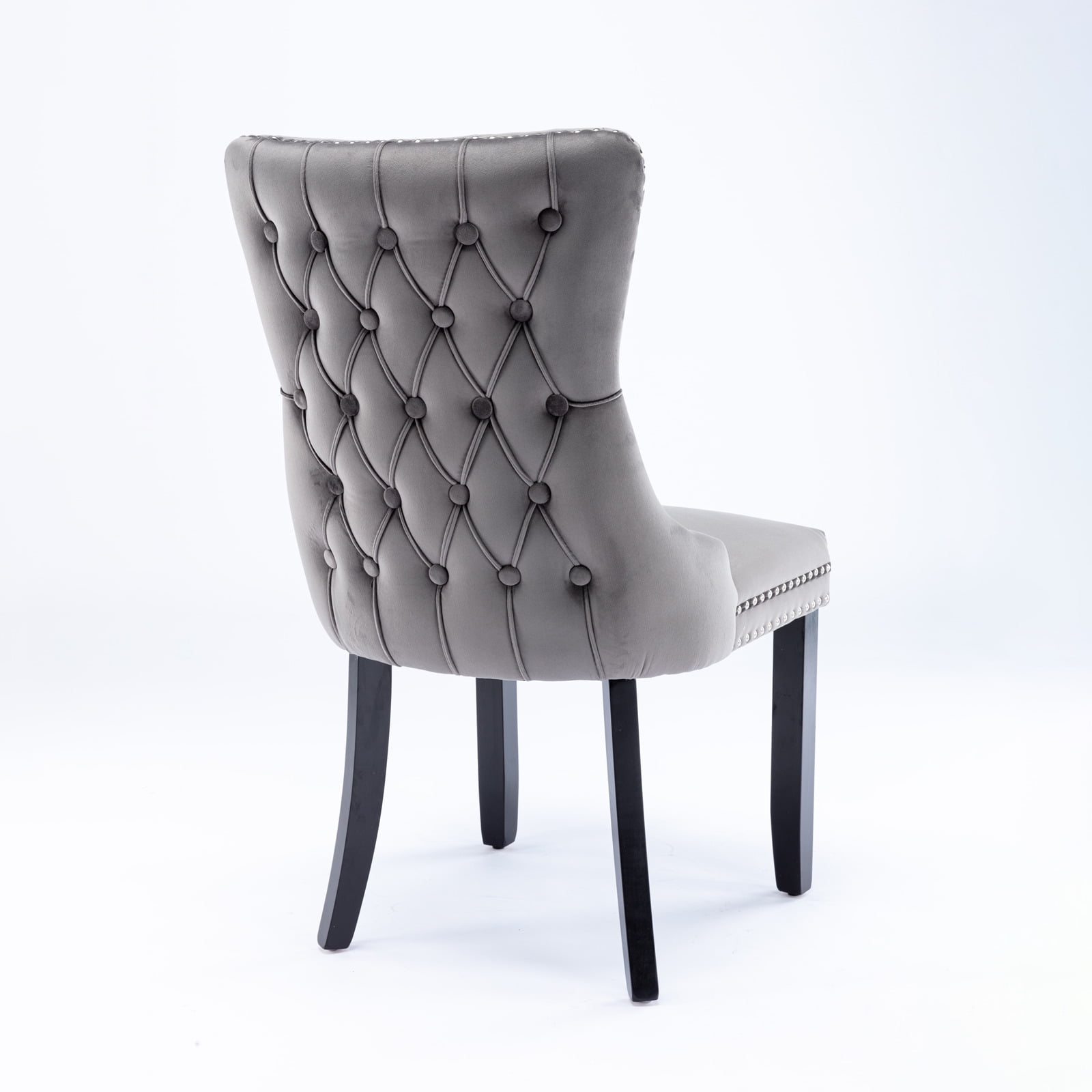 Resenkos Set of 2 Modern Dining Chairs Upholstered Accent Chair, Mid Century Armless Leisure Chair with Wood Legs, Gray Resenkos Set of 2 Modern Dining Chairs Upholstered Accent Chair, Mid Century Armless Leisure Chair with Wood Legs, Gray