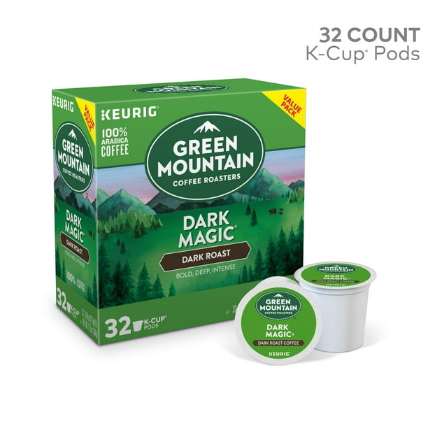 Green Mountain Coffee Dark Magic KCup Pods, Dark Roast, 32 Count for