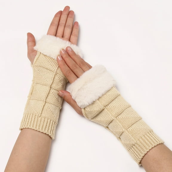 GZWYHT Gloves for Cold Weather,Winter Gloves Winter Gloves For Women Warm Glove Windproof Elastic Texting Black Gloves Women Thermal Gloves Fingerless Gloves,Work Gloves,Gloves for Women Beige