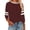 Z1-Brown, variant on Women Tees Shirts Tops Three Quarter Sleeve Color Block Crewneck Tunic 2025 Fall Outfits