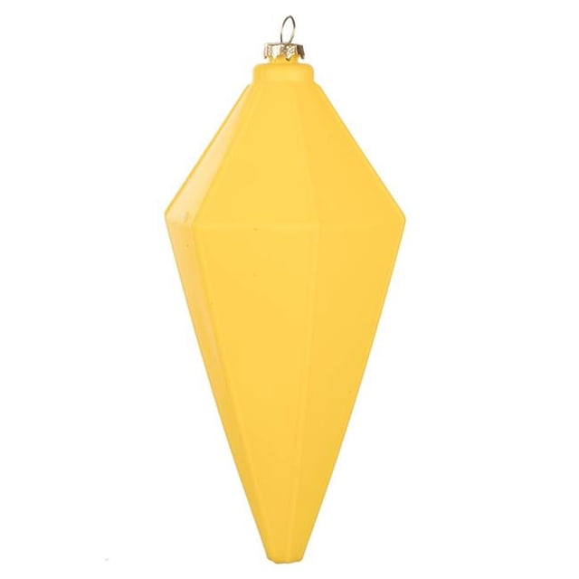 Vickerman M183078M 7 in. Yellow Matte Lantern Ornament - 4 per Bag