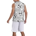 thumbnail image 2 of Pofeuu Pandas Print Basketball Jersey, Shirts for Men Youth Basketball Jersey Crew Neck-3X-Large, 2 of 6