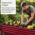 thumbnail image 6 of Best Choice Products 48x24x30in Elevated Galvanized Metal Garden Bed w/ Corner Protectors - Royal Red, 6 of 10
