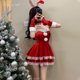 thumbnail image 4 of Disfraz de Papá Noel de Navidad para mujer, vestido de tubo con hombros descubiertos, Sexy, rojo, Invierno, 4 of 7