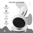 thumbnail image 4 of Cuencos cerámica gatos, 2 paquetes, sin fatiga bigotes, platos anchos poco profundos gatos fondo silicona antideslizante, platos agua comida gatos, cuencos, 15 cm diámetro, 4 of 8