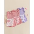 thumbnail image 3 of Toddler Kids Little Girl Shorts Set 12 18 24 Months 2T 3T 4T 5T Frill Trim Sleeveless Ribbed Tank Tops Bow Print Elastic Waist Skorts 2 Piece Summer Outfit, 3 of 9