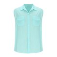 thumbnail image 2 of Mlzmgr Men's Tank Tops S-3XL Sleeveless Button down Tops with Pockets Summer Vacation Casual Tanks for Men, 2 of 4