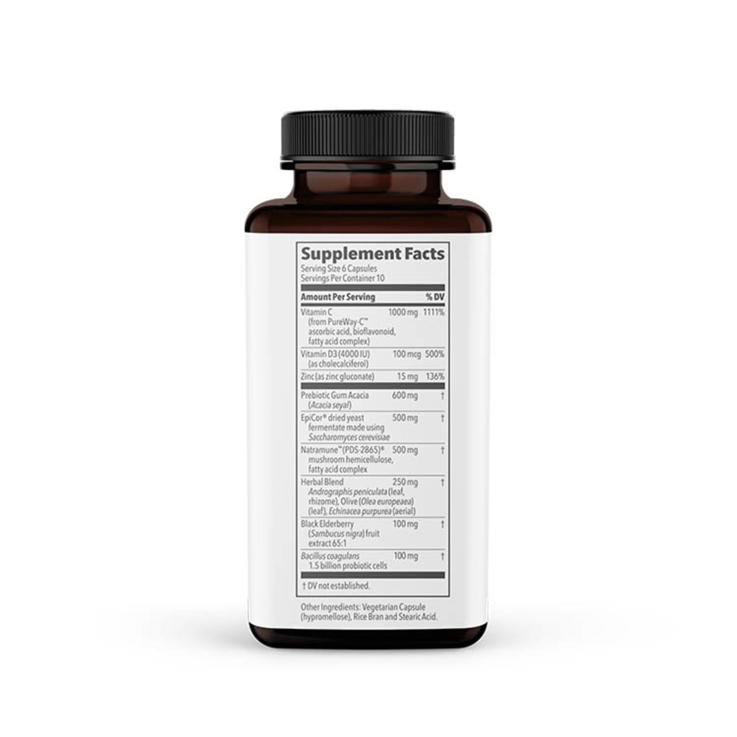 Life Seasons Clinical Immunity - Quick-Start - Immune System Support - Rapid Immunity Response - Boosts Antibodies, B + T + NK Cells, Neutrophils & Macrophagens - Pre + Probiotics - 60 Capsules