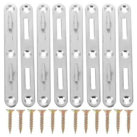 

4 Sets Iron Bed Rail Bracket Bed Rail Fastener Bed Hardwares Bed Hook Supply