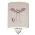 thumbnail image 1 of Carolines Treasures BB5747CNL Alphabet V for Vampire Bat Ceramic Night Light, 1 of 1