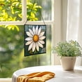 thumbnail image 3 of Daisy Flower Stained Glass Panel Suncatcher Square Window Hanging, 8 Inch Real Glass Decorative Art Sun Catcher for Home, Gift, and Garden Decor 78OR11, 3 of 6
