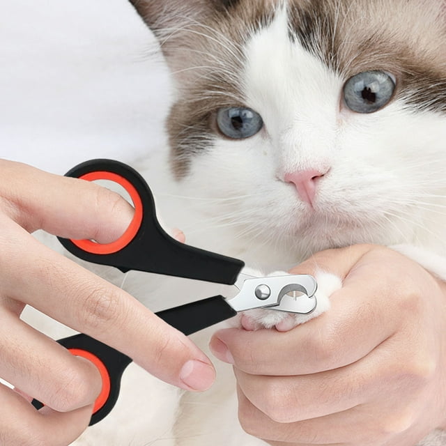 Pet Nail Clipper and File Trimmer Grooming Tool with Secure Grip Handle for Cats Dogs and Small Animals