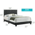 thumbnail image 2 of Glory Furniture Suffolk Velvet Upholstered Full Bed in Black, 2 of 5