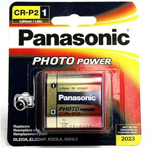 1 PCS PANASONIC CR-P2 LITHIUM 6V BATTERY PHOTO POWER DL223A EL223AP DATE 2023