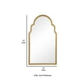 thumbnail image 5 of Sleek Elongated Quatrefoil Frame Mirror, Gold, 5 of 5