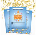 thumbnail image 2 of Darling Souvenir Blue Birthday Invitation Card 28 Pcs Fill or Write In Blank Invites Printable Party Supplies 5 x 7 Inches, 2 of 5