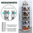 thumbnail image 2 of Foldable Shoe Rack, Collapsible Shoe Rack, 6-Tier Folding Shoe Rack, Collapsible Shoe Storage, Shoe Organizer, Shoe Storage, Shoe Tower, Corner Shoe Rack, Vertical Shoe Rack (6-TIER GRAY), 2 of 5