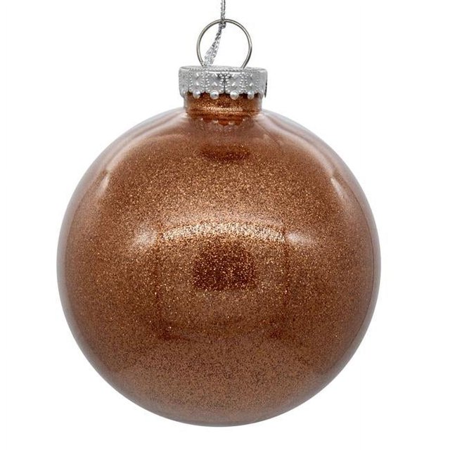 Vickerman N211558 Balle Transparente Pailletée Or Rose 6 Po - 4 par Sac