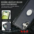 thumbnail image 6 of iPhone 16 Plus Case with Logo Hole, Premium PU Leather + TPU Slim Fit Shockproof Anti-Scratch Heavy Duty Protection Rugged Phone Case for Apple iPhone 16 Plus, Blue, 6 of 7