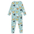 thumbnail image 3 of Renewold Comfortable Kid Pj Set of 2 Kids Chicken Blue Pajamas Top and Pants with Big Pocket Softness Thermal Long Sleeve Nightwear Sleepwear Size 11-12, 3 of 5