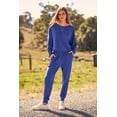 thumbnail image 3 of Conjunto Deportivo PRETTYGARDEN para Mujer de Punto Canalé 2 Piezas Azul XL, 3 of 8