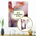 thumbnail image 3 of Designart "Essence of Gold and Pink Marble II" Abstract Marble Mirror Wall Decor - Modern Pink Abstract Living Room Wall Mirror Art - 32" x 24" Inch, 3 of 5