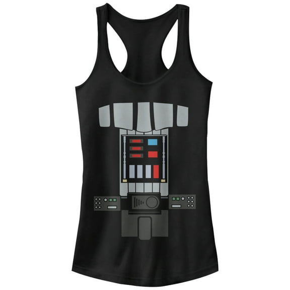 Junior's Star Wars Becoming Darth Vader  Racerback Tank Top Black X Large