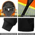 thumbnail image 5 of ProtectX Hi Vis Safety Hoodie for Men Women Fleece Lined Class 3 High Visibility Sweatshirt Reflective Jacket Orange 3X-Large, 5 of 8
