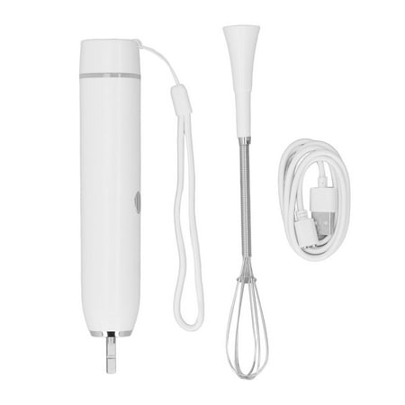 

Electric Egg Beater Mixer Multifunctional Kitchen Appliances Replaceable Brush Head White