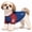 Blue, variant on Pet Life ® Active 'Hybreed' 4-Way-Stretch Fitness Performance Dog T-Shirt