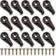 thumbnail image 1 of Kit de clips de retención de vidrio de 50 piezas, clips de gabinete de vidrio con clip de vidrio de 4 mm con tornillos para fijar puertas de gabinetes de vidrio (marrón con tornillo dorado), 1 of 3